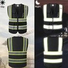 Mesh Work Vest With Multi Pockets Summer Breathable Ridding Running Traffic Road