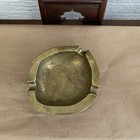 Vintage Ashtray Heavy Solid Brass man Cave Cigar Made In Japan 5 5   
