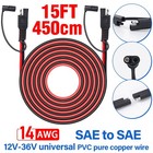 15ft Sae To Sae Extension Cable Solar Panel Extension Cable For Battery Charger
