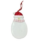 Snowman Christmas Ornament Hanging Tree Decoration White Glitter Holiday Decor