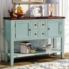 Vintage Elegant Buffet Sideboard Cabinet Console Table W  Bottom Shelf   Drawers