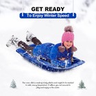 Agptek 35 47 Inch Durable Downhill Sprinter Toboggan 89 X 43 X 10 8 Cm  Blue 