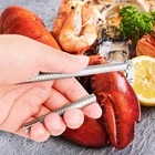 2 Pack Stainless Steel Nut Crackers With 4 Seafood Picks Tool Set