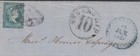 Spanish Antilles Cu  Ba 1857 Cover Edifil Ant1 Manzanillo To Us  ref 21217 