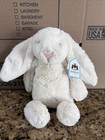 Jellycat London Bashful Cream Bunny Plush 12   medium Stuffed Rabbit