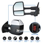 Pair Towing Mirrors For 2017-2020 Ford F-250 F350 Super Duty Power Heated Chrome