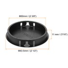 64pcs 60mm 2 3 8   Black Nylon Plastic Round Locking Hole Plugs Insert End Caps