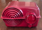 Crosley Red Bullseye Tube Radio  11-115u Serenader Works Bakelite Vtg Mcm Atomic