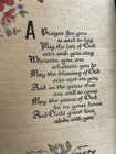 Vintage Wooden Framed Prayer Plaque Christian Blessing Floral Wall Table Decor