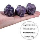 Amethyst Crystal Cat Figurine Animal Stone Crafts Carving Statue Sculpture Or   