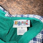 Vintage Kaboom  Toddler Girl Green Long Sleeve Dress With Clothesline Embroidery