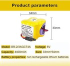       50x Br-2 3agct4a Br2 3ag Br2 3agct4a Battery For Fanuc A98l-0031-0025 Black