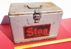 Stag Beer Medium Size Vintage Silver Metal Ice Chest Cooler   Pabst
