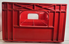 The Pop Shoppe 24 Bottle Stubby Red Plastic Crate 1970s 18  X 12  Soda Vintage
