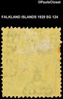 Falkland Islands 1929 Sg 124 King George V 5 - Green On Yellow Paper Mhr F vf