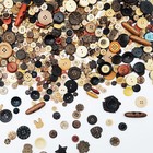 1600pcs Assorted Sizes Wooden Buttons For Crafts Bulk Mixed Coconut Shell