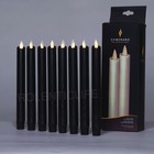 9 5  Luminara Flameless Led Taper Candles W moving Wick Remote Set Of 8 Black