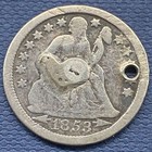 Love Token    m    On 1853 Seated Liberty Dime  54119
