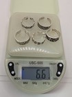 5 Sterling Silver Toe Rings  5 Different Designs  Adjustable Size  925 Silver 