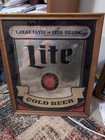 Miller Light Cold Beer Vintage Bar Sign