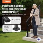 Vevor 4-5 Handrails For Outdoor For Seniors Porch Deck Black Square Tube Steel