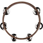 Meinl Compact Wood Tambourine Double Row Stainless Steel Jingles 8  Walnut Brown