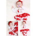 4pcs Newborn Baby Infant Girls 1st Christmas Headband Tutu Dress Costume Outfits