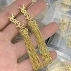 Yves Saint Laurent Luxury Earrings Weight Of One Earring 5 Grams Length 8 Cm