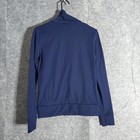 For Horses Track Jacket Womens Medium Navy Blue Full Zip Mock Neck Made Italy