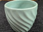 Vintage Roseville Swirl Planter Usa Mint Green Turquoise Art Deco Flower Pot