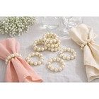 Elegant Pearl Rhinestone Napkin Rings Set Of 8 Purchased New Never Used