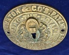  rare Antique Hamilton   Co s Safe Plate Plaque Brass 