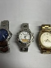 Lot Of 5 Men   s Watches  Need Batteries  Fossil Timex Armitron Timberland Steel26