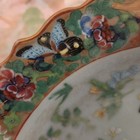 Rare Stunning Hand-painted Antique Rose Medallion Chinoiserie Plate