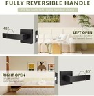 4pcs Matte Black Square Door Lever Handle Privacy Passage Interior Lock