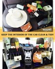 Car Headrest Backseat Cup Holder 3 7  With Organizer  High 2 Pack Grey black