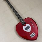 Chrome Hardware Bass Guitar Heart-shaped 4 Strings Rosewood Fretboard In Us