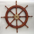 36   Decorative Gaston Turcotte Ship Wheel Wooden Captain Boat Steering Wall New