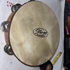 Stagg 10  Tambourine With Double Row Jingle Percussion Wood