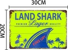 Vintage Landshark Beer Decor Tin Metal Signs Retro  Man Cave Decor Bar Sign