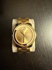 Movado Bold Men s Gold Tone Quartz 42mm Analog Dress Watch Bracelet W  Box