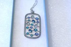 Touchstone Necklace Swarovski Blue Riverbed 30  In Box