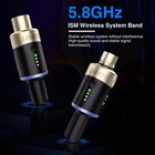 Lekato 5 8g Wireless Xlr Mic System Plug-on Transmitter Receiver 4 Channel 100ft