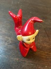Red Pixie Elf  Lot Of 3 Vintage Ceramic  2 With Damage  1 Good