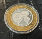  10 Reno - Balloons 999 Fine  999 Silver Strike Casino Gaming Token  c16 