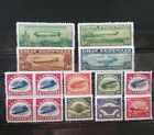 Us Stamps Airmail Stamp Replica Set First 6 Air Mail Inverted Jenny Zeppelin C15