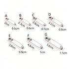 50x Stainless Steel Safety Pins Heavy Duty Brooch Pins For Clothing kilts sewing