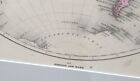 Beautifully Gold Framed Antique 1862 Johnson Ward Atlas Map World Hemisphere 