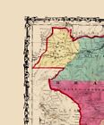 Historic Map - Brazil Argentina Paraguay Uruguay - Johnson 1860 - 23 X 27