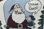 Vintage Shoebox Hallmark Christmas Holiday 12  Throw Pillow W  Mall Santa Funny
